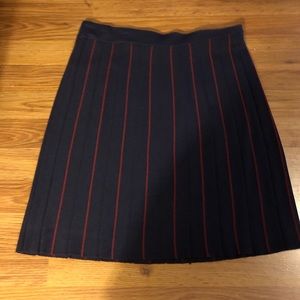 Loft navy with red stripe skirt.